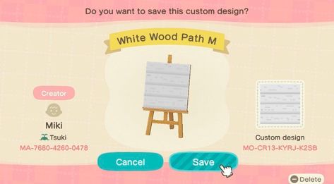 White Wood Path - Animal Crossing Pattern Gallery & Custom Designs White Wood Flooring, Acnh Tips, Wood Path, Motif Acnl, White Wood Floors, Animals Crossing, Animal Crossing Wild World, Path Design, Qr Codes Animal Crossing