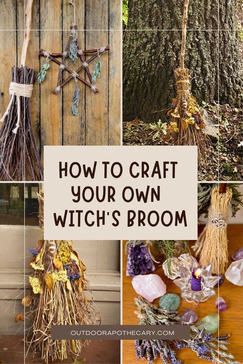 Discover the enchanting world of besom crafting – from choosing unique branches to crafting your own witch’s broomstick. Explore step-by-step instructions and embrace the magic of your personalized besom. Witches Brooms, Witches Broomsticks, Wiccan Crafts, Pagan Crafts, Witch Diy, Craft Wood, Witchy Crafts, Witch Spell Book, Herbal Magic