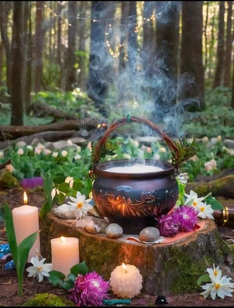 Melina Aesthetic, Witch Aesthetic Nature, Spring Witch Aesthetic, Witchy Background, Crystal Healing Room, Witch Shoot, Witchy Artwork, Summer Witch, Spring Witch