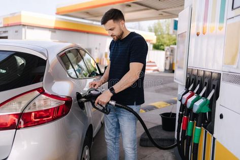 Handsome young man refueling car at gas station. Petrol concept. Side view royalty free stock image, #free, #AD, #stock, #image, #ad Car At Gas Station, Concept Advertisement, Icon Set Vector, In Car, Gas Station, Side View, Icon Set, Stock Images Free, Fuel