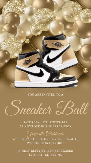 260+ Free Templates for 'Sneaker ball' Sneakerball Invitations, Sneaker Ball Flyer Ideas, Sneaker Ball Invitation Ideas, Sneaker Ball Ideas, Sneaker Ball Flyer, Sneaker Ball Invitation, Sweet 16 Cinderella Theme, Hollywood Sweet 16, Ball Invitation