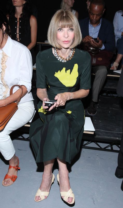 Every outfit Anna Wintour wore during New York fashion week 2014 | Fashion | The Guardian Anna Wintour Style, Visionary Fashion, Magazine Vogue, Nicky Hilton, Anna Wintour, 2014 Fashion, Celebrity Look, Proenza Schouler, Creative Fashion