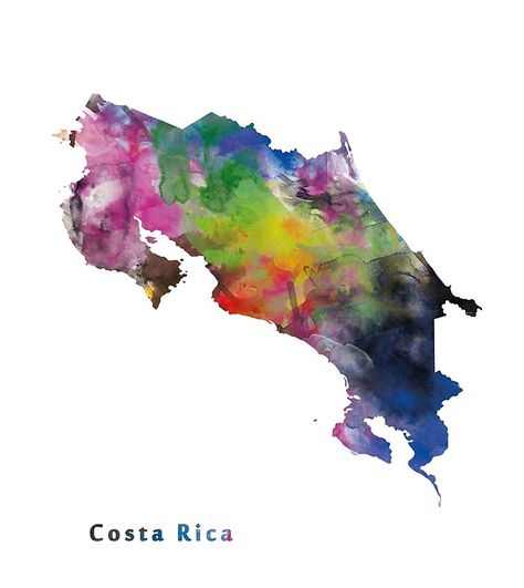 Costa Rica  #costarica #state #map #print #art #drawstring #bags #gifts #travel Costa Rica Map, Costa Rica Art, Arizona Map, Maputo, Art City, Watercolor Map, Skyline Art, Star Wars Poster, Iphone Phone