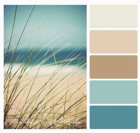 Bathroom Colors Schemes, Beach Palette, Beach Color Palettes, Beach House Colors, Colors Schemes, Coastal Colors, Beach Color, Room Color Schemes, Ocean Colors