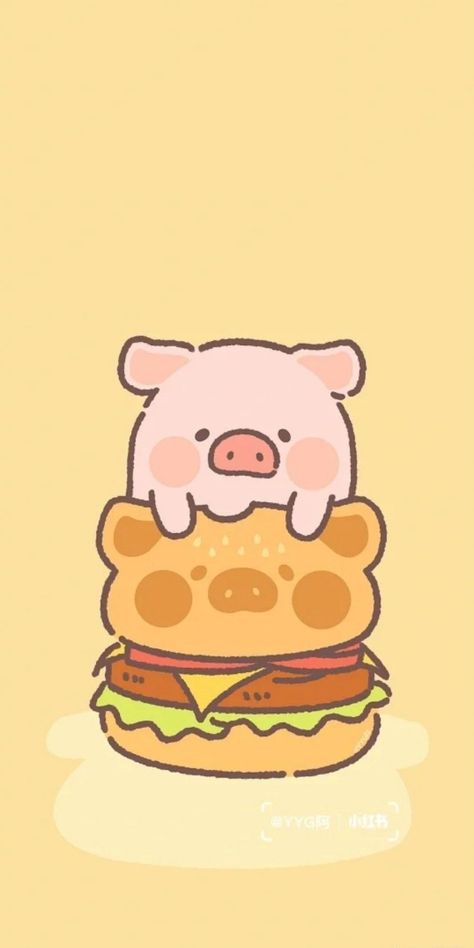 Kawaii Pig Wallpaper, Cute Pig Cartoon, Lulu The Piggy, Lulu Pig, Cute Piggy, Njoy Obs, Pig Wallpaper, Pig Character