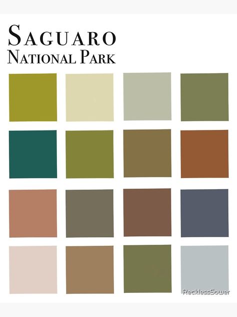 "Minimalist Saguaro National Park color palette" Sticker for Sale by RecklessSower | Redbubble National Park Color Palette, Urban Design Architecture, Saguaro National Park, Color Pallete, Color Meanings, Color Palette Design, Picture Day, Wallpaper Pictures, Color Samples