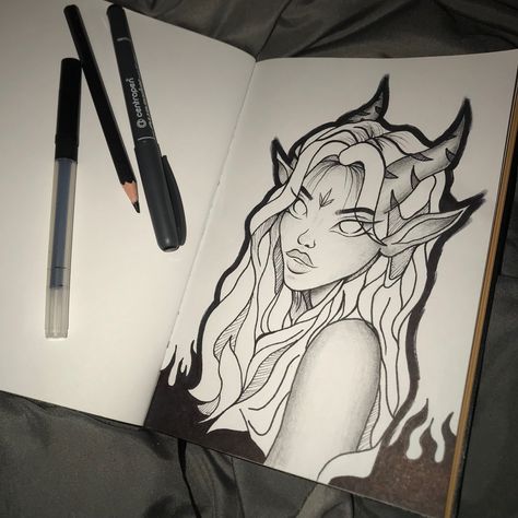 #art #drawing #woman #womandrawing #drawingaesthetic #aesthetic #evil #devil Evil Woman Drawing, Devil Girl Drawing, Unholy Drawing, Evil Drawings, Devil Drawing, Women Drawings, Zelda Drawing, Witch Drawing, Evil Girl