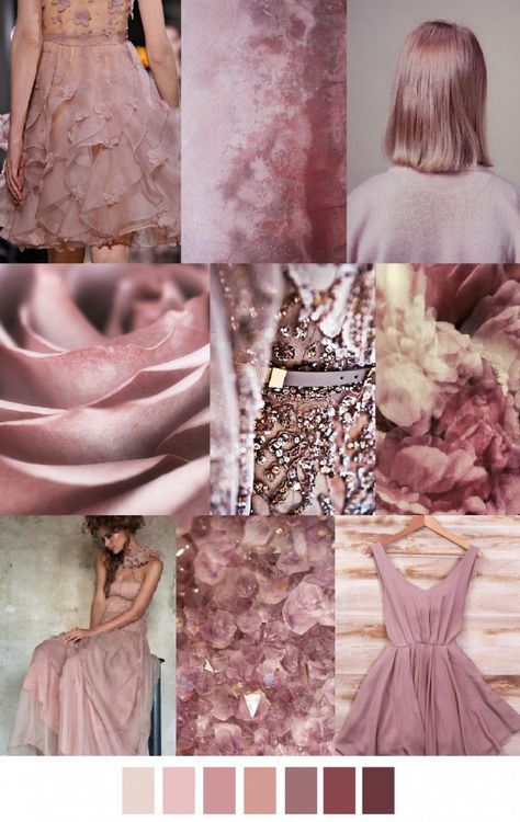 DUSTY ROSE Paint Color Schemes, Color Collage, Colors And Patterns, Color Stories, Color Textures, Colour Schemes, Rose Pattern, Color Pallets, Pantone Color