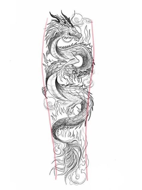 Starboy Tattoo, Dragon Tattoo Leg, Tato Design, Blue Dragon Tattoo, Dragon Head Tattoo, Ink Tattoo Design, Dragon Tattoo Sketch, Red Ink Tattoo, Dragon Tattoos For Men