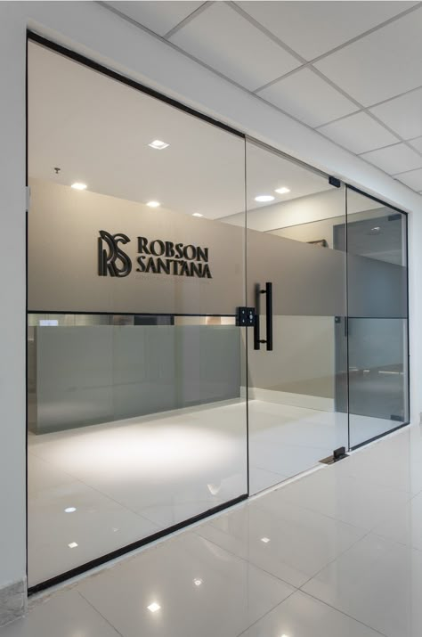 Clinic Glass Door Design, Corporate Office Glass Partition, Modern Glass Office Design, Glass Partition Designs For Office, Office Front Door Entrance, Glass Partition Designs Office, Glass Door For Office, Office Glass Design, Glass Doors Office