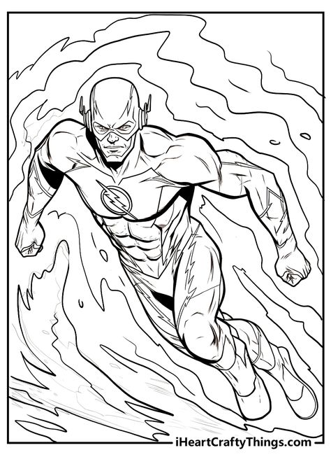 The Flash Coloring Pages Flash Drawing Sketches, Flash Coloring Pages, Flash Sketch, Pictures To Print, Flash Drawing, Superhero Coloring, Book Pictures, Valentines Day Coloring, Colouring Printables