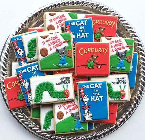 Storybook Cookies, 2nd Christmas, Baby Baker, Storybook Theme, Baby Shower Books, Storybook Baby Shower, Birthday Snacks, Sugar Cookie Royal Icing, Cat Cookies