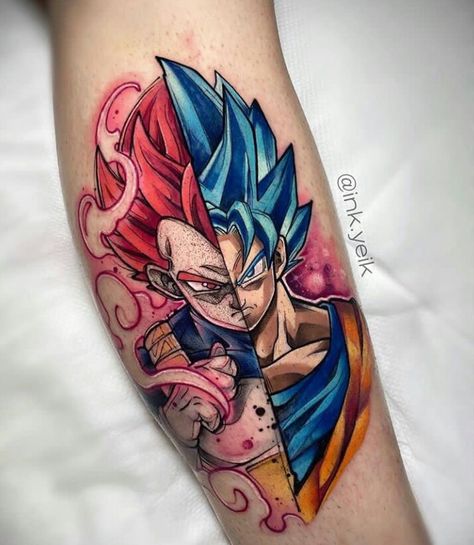 Watercolor Tattoo Design, Dbz Tattoo, Pokemon Tattoos, Pokemon World, Tattoo Session, Z Tattoo, Bestie Tattoo, Watercolor Tattoo Flower, Dragon Ball Tattoo