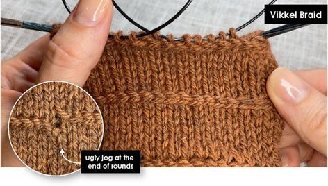 Vikkel Braid - 3 Perfect Seamless Joins In the Round - Knit Darling Knitting In The Round, Knitting Group, Two Braids, Knit In The Round, Almost Perfect, Tapestry Needle, Crochet Hooks, The Beginning, Contrasting Colors