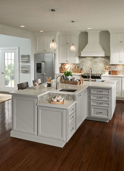 Glen Ellen Duraform Linen with Stone accent Kitchen Cabinet Refacing Ideas, Cabinet Refacing Ideas, Kitchen Design Program, Kitchen Cabinet Refacing, Kitchen Refacing, Top Kitchen Designs, Home Depot Kitchen, Cabinet Design Ideas, Free Kitchen Design