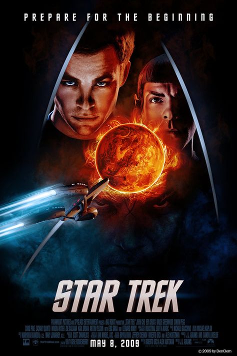 Star Trek fan made poster Star Trek Reboot, Film Star Trek, Star Trek Poster, Star Trek 1, Star Trek 2009, Eric Bana, New Star Trek, Star Trek Tv, Star Trek Series