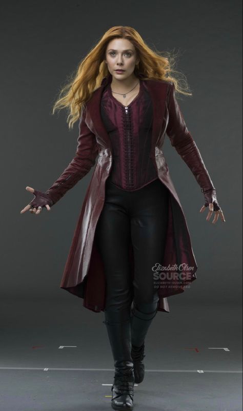 Wanda Maximoff Costume Wandavision, Wanda Cosplay Marvel, Wanda Maximoff Full Body Pic, Scarlet Witch Photoshoot, Marvel Costumes For Women, Wanda Maximoff Outfit, Blaze Aesthetic, Wanda Maximoff Infinity, Scarlet Witch Outfit