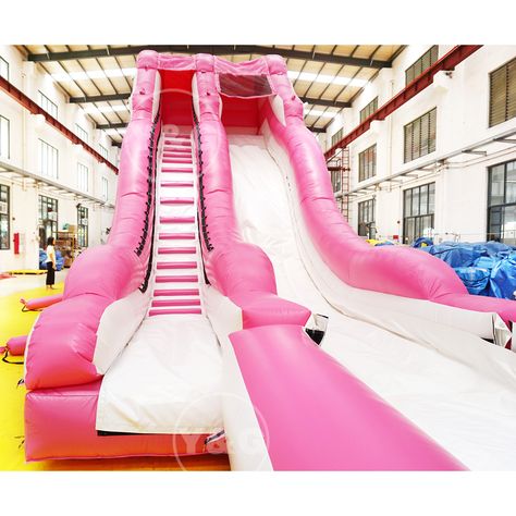 Latest pink large inflatable water slide indoor inflate test #Pango #inflatable #inflatables #pink #pinkinflatables #largeinflatables #slide #waterslide #inflatablewaterslide #inflatableslide #inflatablefactory #largeslide #largewaterslide #inflate Pink Water Slide, Blow Up Water Slide, Cute Pool Floats, Inflatable Obstacle Course, Rainbow First Birthday, Slip N Slide, Apple Watch Wristbands, Obstacle Courses, Bouncy House