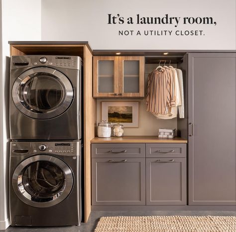 Corner Laundry Room Ideas, Corner Laundry Room, Laundry Room Solutions, Corner Laundry, Custom Laundry Room, Compact Laundry, Small Laundry Room Organization, Utility Closet, Dream Laundry Room