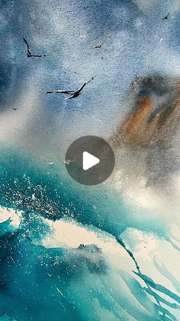 Watercolor Landscape Tutorial, Abstract Watercolor Landscape, Landscape Sketch, Intuitive Painting, Watercolor Painting Techniques, Watercolor Flower Art, Watercolor Landscape Paintings, Watercolor Art Lessons, Watercolor Paintings Tutorials