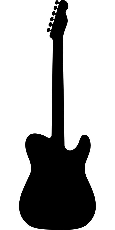 Music Instrument Guitars - Free vector graphic on Pixabay Guitar Clipart Black And White, Guitar Cake Topper Printable, Guitar Stencil, Guitar Silhouette, Guitar Clipart, Wood Laser Ideas, Guitar Images, Music Instruments Guitar, Guitar Vector