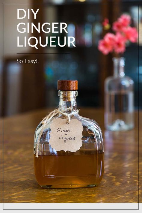 DIY Ginger Liqueur - making you own homemade ginger liqueur is so easy and it is so much less expensive than store bought!  #gingerliqueur #diyliqueur Ginger Liqueur Recipe, Amaretto Liquor, Infused Alcohol Recipes, Homemade Liqueur, Homemade Liqueur Recipes, Beautiful Meals, Infused Liquors, Plating Food, Presentation Food