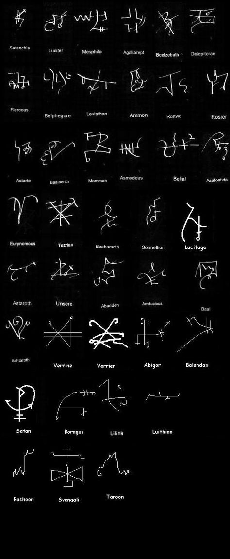 Demonic Sigils Demon Sigil Tattoo, Demonic Symbols Demonology, Satanic Sigils, Demonic Sigils, Demonic Symbols, Demon Sigils, Demon Symbols, Brother Where Art Thou, Alphabet Symbols