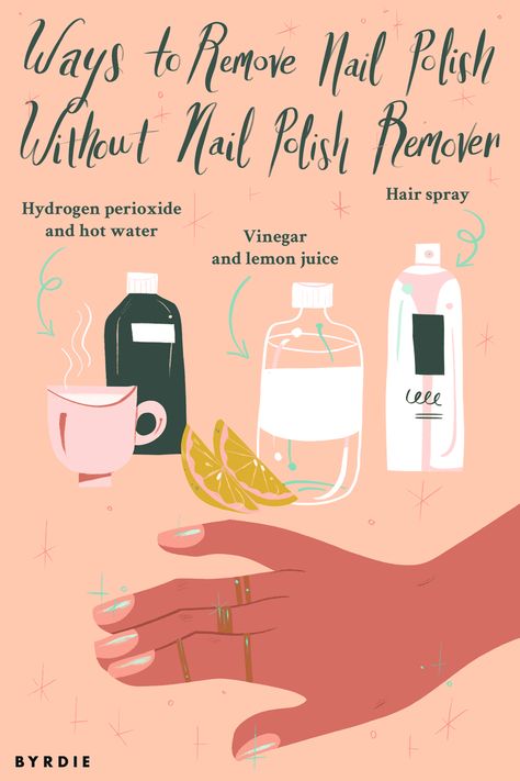 What To Use Instead Of Nail Polish Remover, How To Take Nail Polish Off Without Nail Polish Remover, How To Remove Nail Polish With Remover, How To Take Off Nail Polish, How To Take Nail Polish Off, Make Nail Polish, How To Make Nail Polish Remover, How To Get Nail Polish Off Nails, Natural Nail Polish Remover