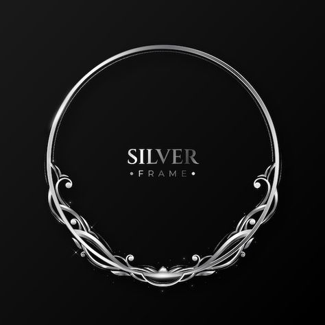 Realistic silver frame template | Free Vector #Freepik #freevector #silver-border #silver-frame #luxury-frame #luxury-silver Silver Logo Design, Logo Border, Logos Color, Coffee Poster Design, 3d Frames, Coffee Poster, Background Images Hd, Circle Logos, Silver Logo