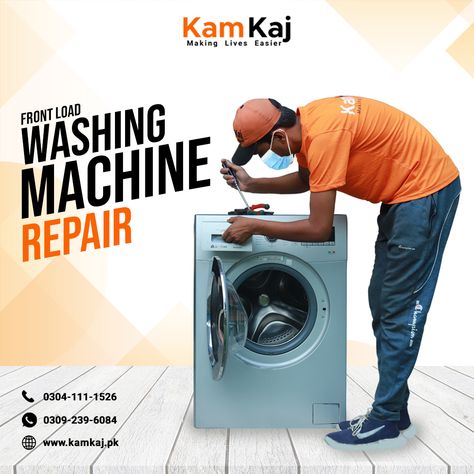 Call Our Experts For Front Load Washing Machin Repair Services: Let Us Handle Your Laundry Woes. Book Now: https://www.kamkaj.pk/p/washing-machine-repair Call us now: 0304-111-1526 WhatsApp: 0309-2396084 Playstore: https://bit.ly/2NclU5o AppStore: https://apple.co/38BmLEr #KamKaj #WashingMachineRepairService #HomeService #Karachi #Lahore #WashingMachine #WashingMachineRepair Washing Machine Repair Service, Washing Machine Repair, Making Life Easier, Cleaning Service, Washing Machine, Repair, Quick Saves