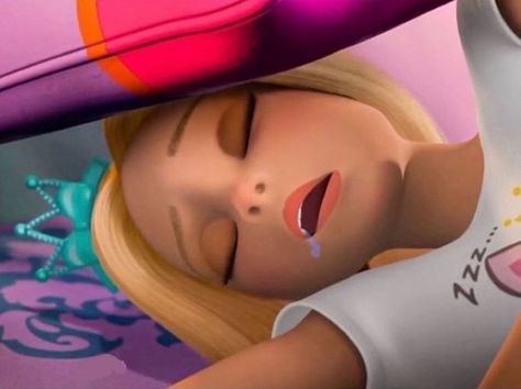 Barbie Sleeping, Sleep Meme, Barbie Funny, Barbies Pics, Bad Barbie, Barbie Images, Barbie Life, Funniest Memes, Barbie Dream