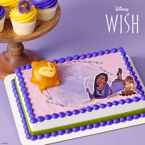 Watch the celebration shine with an Asha and Star from Disney’s Wish cake! This cake features a light up Star to illuminate the night even after the cake is cut. Wish upon a birthday candle for all your dreams to come true! #DisneyWish #DisneyWishCake #WishCake Wish Cake Birthday, Wish Themed Birthday Party, Wish Birthday Party Theme, Wish Party Theme, Disney Wish Birthday Party Ideas, Wish Disney Party Ideas, Disney Wish Party Theme, Wish Birthday Party, Disney Wish Party