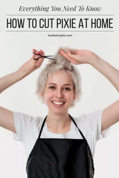 Trim Your Own Hair, Cut Hair At Home, Cut Your Own Hair, Cut Own Hair, Short Spiky Haircuts, Makeup Bridesmaid, How To Cut Your Own Hair, Short Hair Tutorial, Makeup Homecoming