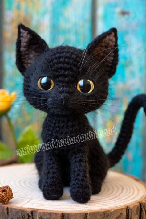 Kat Haken, Crochet Cat Toys, Crochet Toys Free, Easy Crochet Animals, Crochet Animal Amigurumi, Animal Knitting Patterns, Crochet Cat Pattern, Cat Amigurumi, Crochet Baby Toys