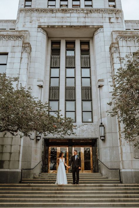 L & M - Vancouver City Hall Micro Wedding - Kea Mowat Photography - Vancouver Island Wedding and Elopement Photographer Courthouse Wedding Seattle, City Hall Wedding Toronto, Vancouver City Hall Wedding, Vancouver Elopement, Dekalb County Courthouse Wedding, Queen Elizabeth Park, City Backdrop, High Clouds, Vancouver City