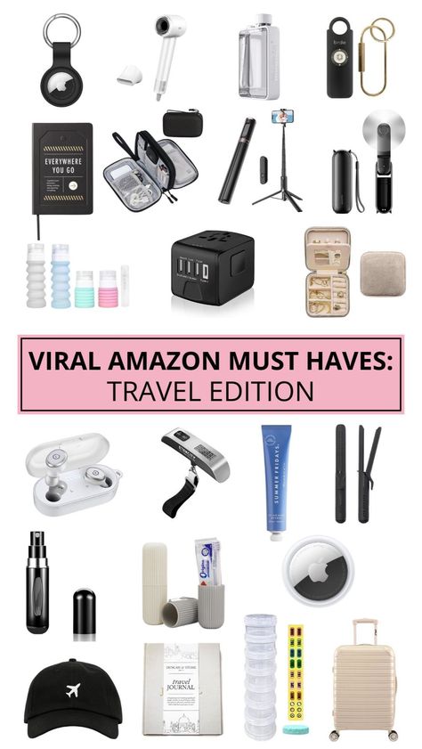 Prepare for your next adventure with our roundup of must-have travel accessories. From compact gadgets to practical organizers, these travel essentials for women are sure to upgrade your travel game. Gadgets From Amazon, International Travel Essentials, Must Have Travel Accessories, Travel Steamer, Portable Air Pump, Travel Skincare, Amazon Hacks, Amazon Must Haves, Camping Hammock