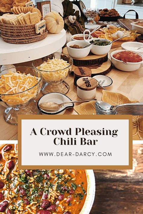 Outdoor Chili Party, Chilli Station Party, Chilli Night Ideas, Chili Bar For Party, Hosting A Chili Party, Chili Bar Birthday Party, Food Bar Ideas For A Crowd, Chili Bar For Wedding, Chili Bar Charcuterie Board