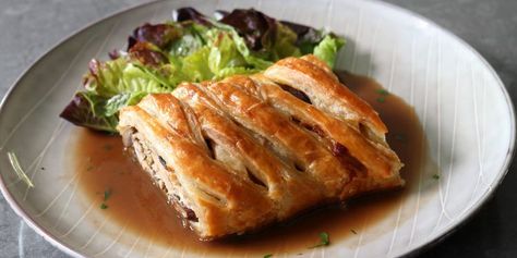 Chicken Mushroom Strudel Strudel Recipes Savory, Savory Strudel Recipes, Mushroom Strudel, Easy Apple Strudel, Chef John Recipes, Savoury Tarts, Strudel Recipes, Chicken Mushroom, Chef John