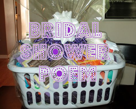 Hello my friends!  I hope you all are enjoying the same sunshiney day we are having!  I am here to share with you a fun gift I put togeth... Bridal Shower Poem, Unique Bridal Shower Gifts, Bridal Shower Baskets, Bridal Shower Gifts For Bride, Funny Bridal Shower Gifts, Unique Bridal Shower, Creative Bridal Shower Gifts, Diy Bridal Shower Gifts, Best Bridal Shower Gift