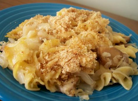 Noodles & Sauerkraut Casserole from Food.com: My hubby doesn't like much sauerkraut, but when my sister first made this, he LOVED it! It is a family favorite now, and goes well with pork, ham or sausage. Freezes well also. Kapusta Recipe, Sausage Noodles, Leftover Noodles, Sauerkraut Casserole, Polish Sausage, Noodle Recipe, Sauerkraut Recipes, Noodle Casserole, Cabbage Recipes