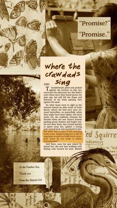 where the crawdads sing Crawdads Sing Aesthetic, Sing Aesthetic, Where The Crawdads Sing, Fan Book, Beach Picnic, Picnic Basket, Singing, Fan Art, Books