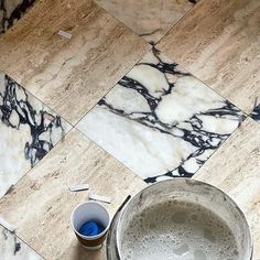 Montana Labelle, Travertine Floors, One Room Challenge, Interiors Dream, Tile Inspiration, Challenge Week, Room Challenge, Interior Floor, Marble Floor