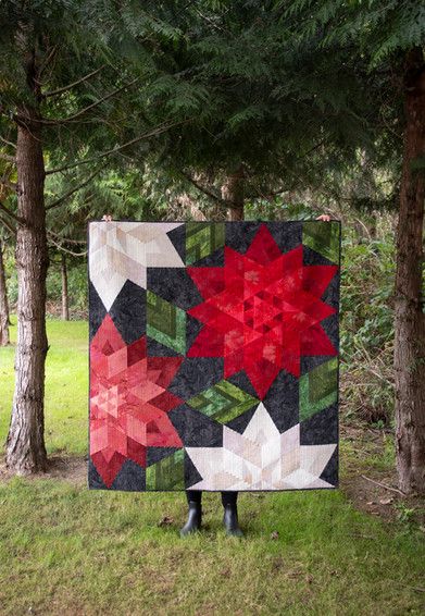 Christmas Trip Around The World Quilt, Easy Christmas Quilts Patterns Free, Christmas Rose Wreath Quilt Pattern, Noel Quilt Pattern, Christmas Quilt Sewing Patterns, Christmas Wallhanging Quilt, Christmas Cactus Quilt Pattern, Plaidalicious Quilt Pattern, Advanced Quilting Patterns