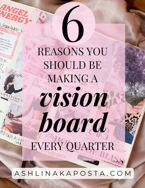 6 reasons you should absolutely make a vision board every quarter — ASHLINA KAPOSTA Boss Babe Manifestation, Vision Board Workshop, Love You Bestie, Vision Board Party, Making A Vision Board, Creating A Vision Board, Shine Your Light, Meeting Someone, You Are Worthy