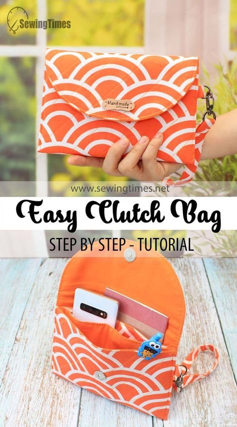 Diy Purse Patterns Free, Diy Purse Patterns, Clutch Purse Pattern, Diy Clutch Purse, Diy Clutch Bag, Clutch Sewing, Clutch Bag Pattern, Diy Pouch, Purse Patterns Free