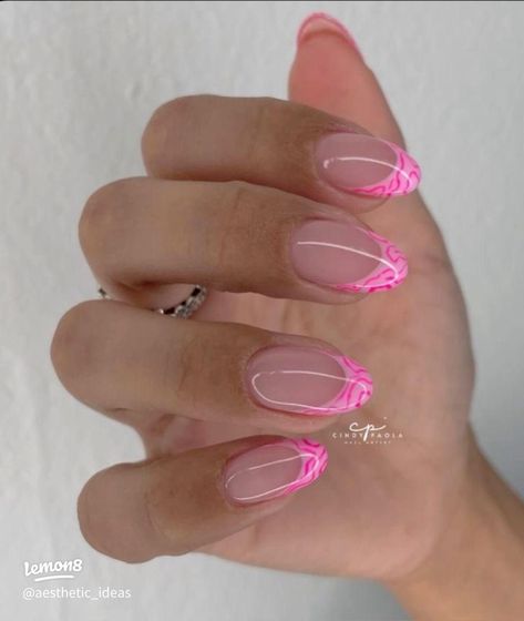 Pink Tip Nails, Teen Nails, Spring Break Nails, 2024 Nails, Broken Nails, Acrylic Nail Ideas, Simple Gel Nails, Cute Nail Ideas, Summery Nails