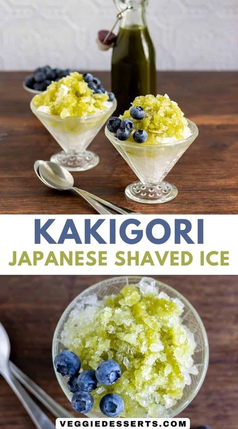 Kakigori - Japanese Shaved Ice Japanese Shaved Ice Recipe, Shave Ice Syrup Recipe, Japanese Shaved Ice, Shaved Ice Dessert, Shaved Ice Recipe, Homemade Syrups, Ice Lolly Recipes, Shaved Ice Syrup, Ice Recipe