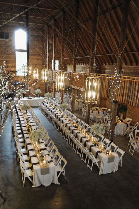 Arkansas Wedding Venues, Winter Table Setting, Winter Wedding Photos, Wedding Reception Seating, Reception Photos, Barn Reception, Reception Seating, Tables And Chairs, Rustic Barn Wedding