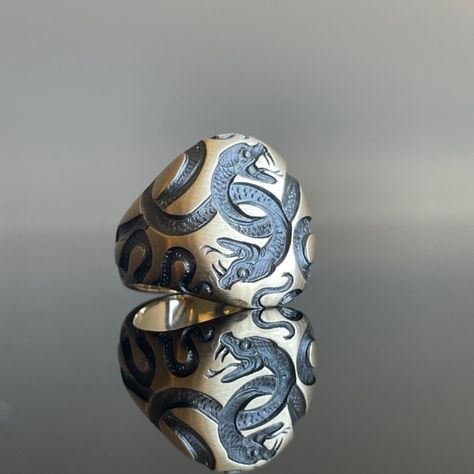 Castro Smith, Speak In Tongues, Wax Seal Ring, Edgy Jewelry, Mens Rings Fashion, Iron Ring, Mens Gold Bracelets, Handmade Rings, Black Rhodium