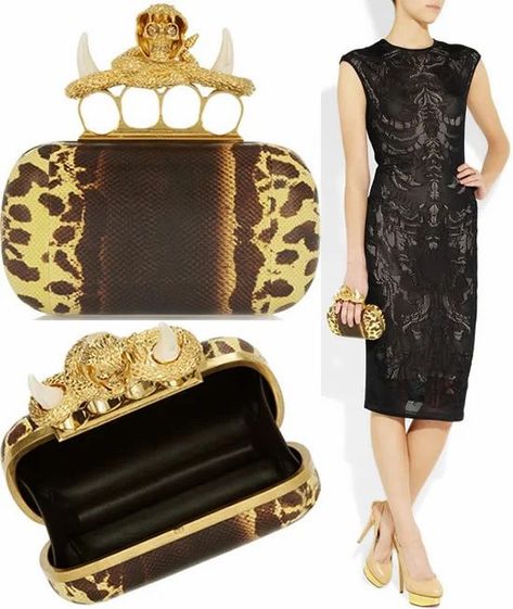 Alexander Mcqueen Bag, Box Clutch, Fashion Statement, Alexander Mcqueen, Alexander, Cocktail Dress, Black Dress, Mini Dress, Formal Dresses